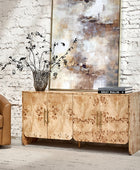 Contemporary Burl Veneer Cabinet for Stylish Living