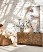 Contemporary Burl Veneer Cabinet for Stylish Living