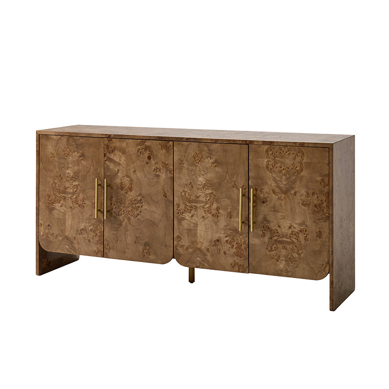 Contemporary Burl Veneer Cabinet for Stylish Living