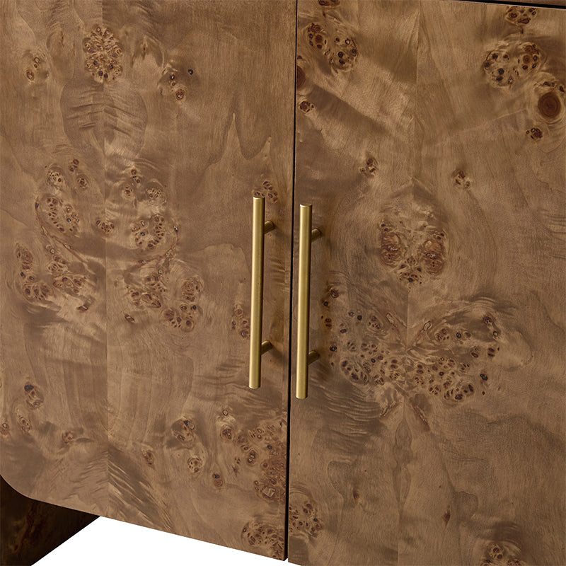 Contemporary Burl Veneer Cabinet for Stylish Living
