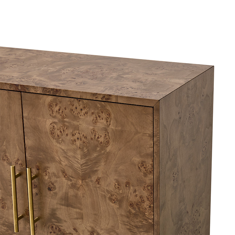 Contemporary Burl Veneer Cabinet for Stylish Living