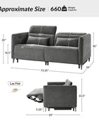 Benito Modern Power Reclining Sofa with Power Headrest