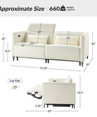 Benito Modern Power Reclining Sofa with Power Headrest