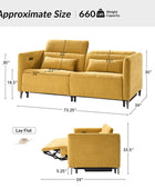 Benito Modern Power Reclining Sofa with Power Headrest