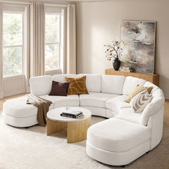 Aeris Modern Curved Sectional Couch Living Room Collection