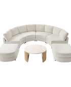 Aeris Modern Curved Sectional Couch Living Room Collection