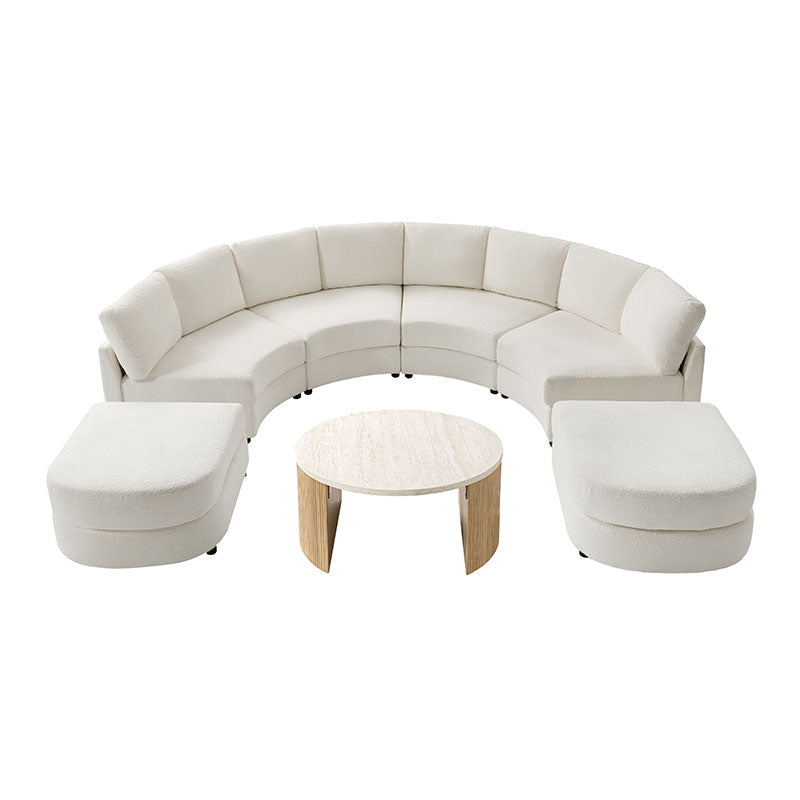 Aeris Modern Curved Sectional Couch Living Room Collection