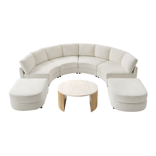 Aeris Modern Curved Sectional Couch Living Room Collection