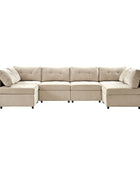Raquel Sectional Six-Seat Storage Full Armrests Sofa
