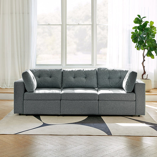 Raquel Sectional Three-Seat Storage Wide Armrests Sofa