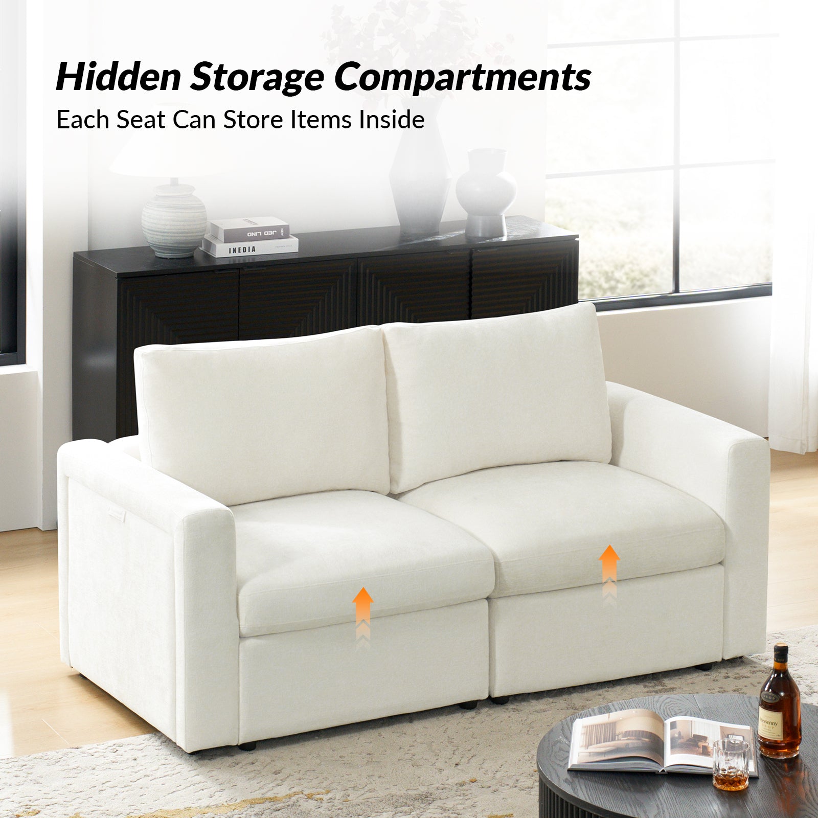 Martin Versatile Modular Comfortable Sectional Sofa with Hidden Storage