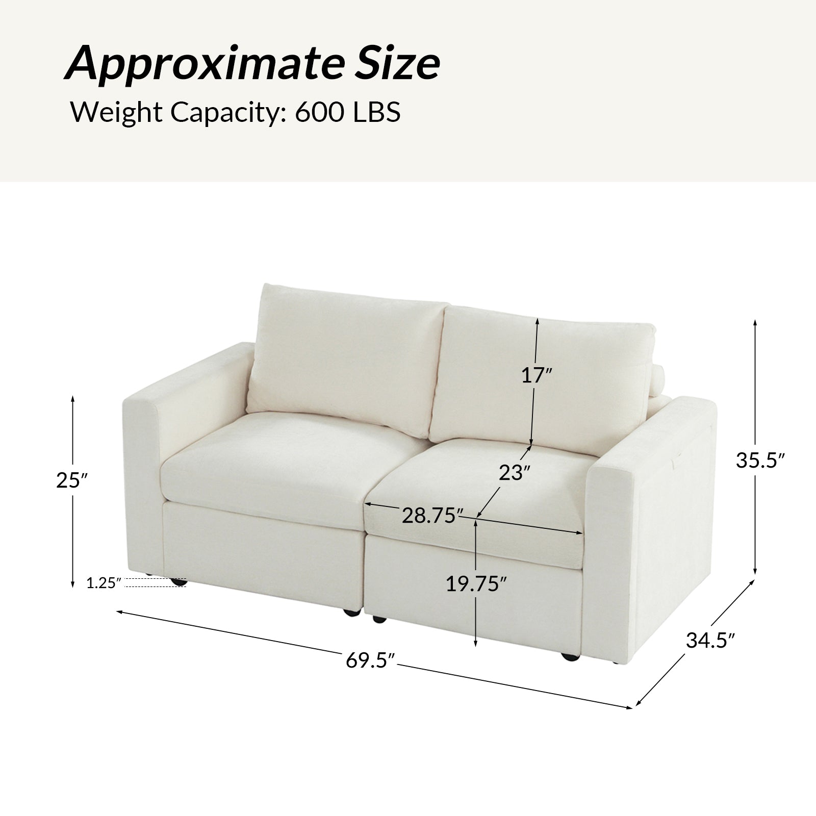 Martin Versatile Modular Comfortable Sectional Sofa with Hidden Storage