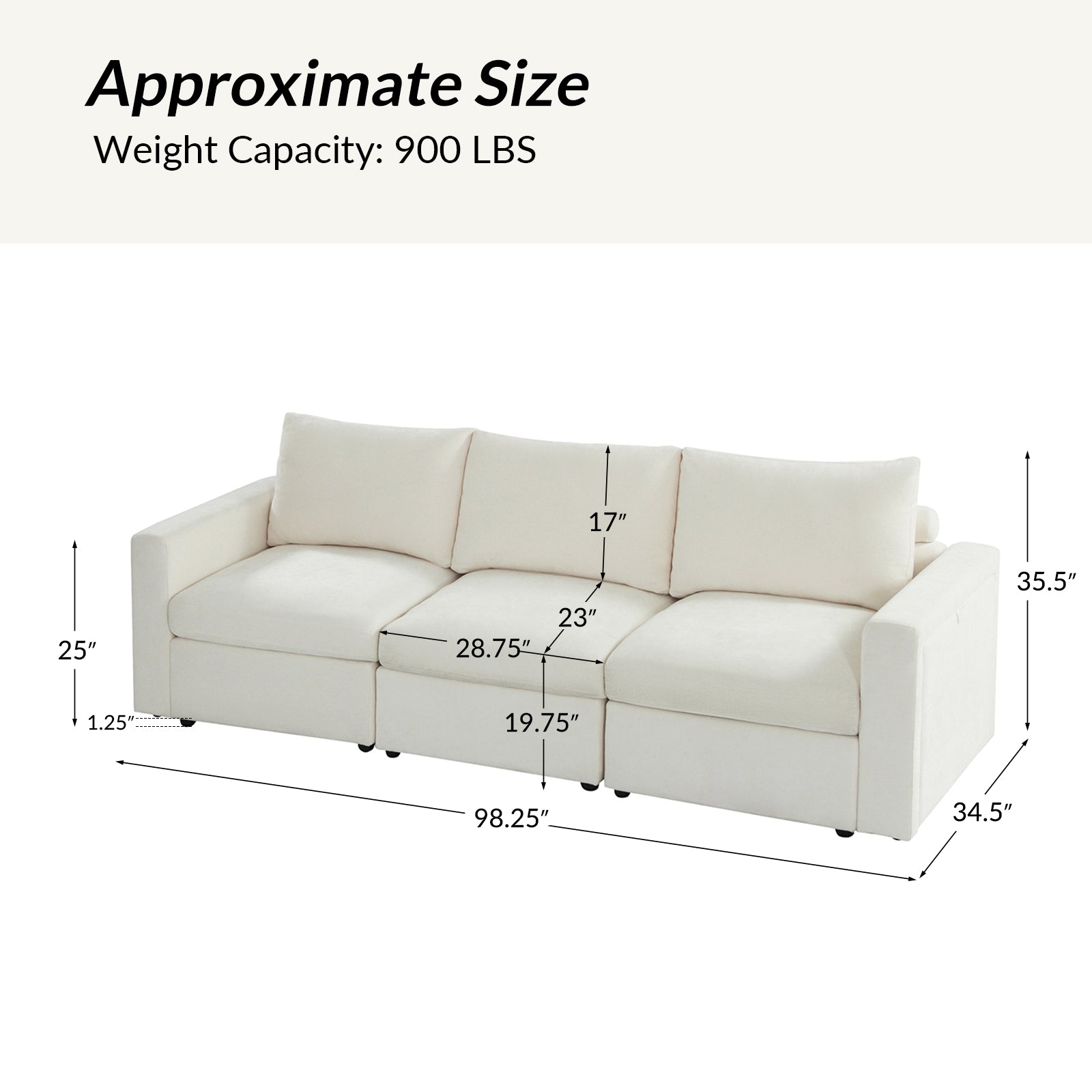 Martin Versatile Modular Comfortable Sectional Sofa with Hidden Storage