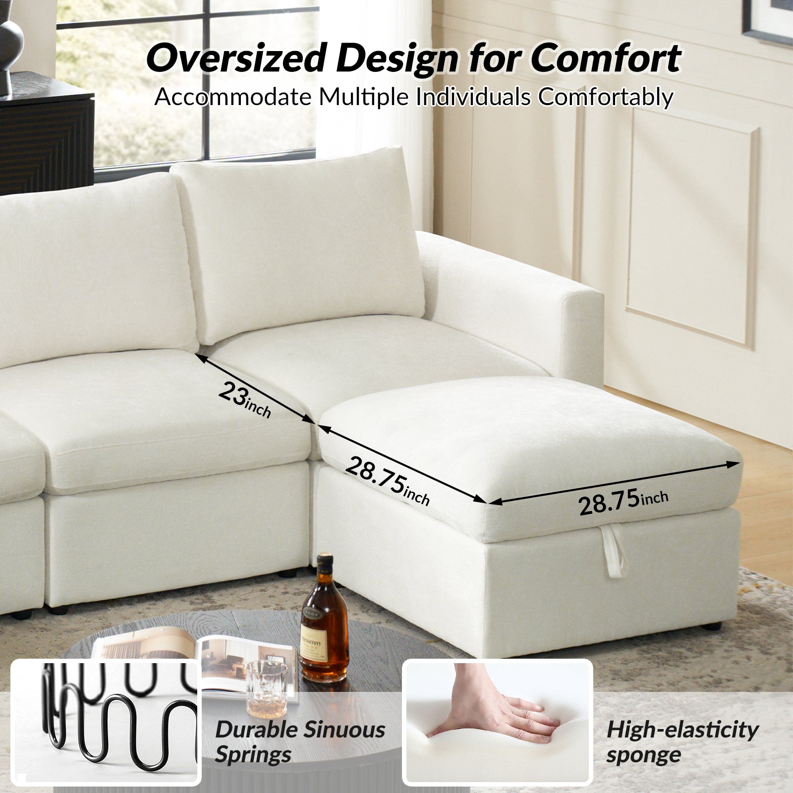 Martin 6-Seater Versatile Modular Comfortable Sectional Sofa