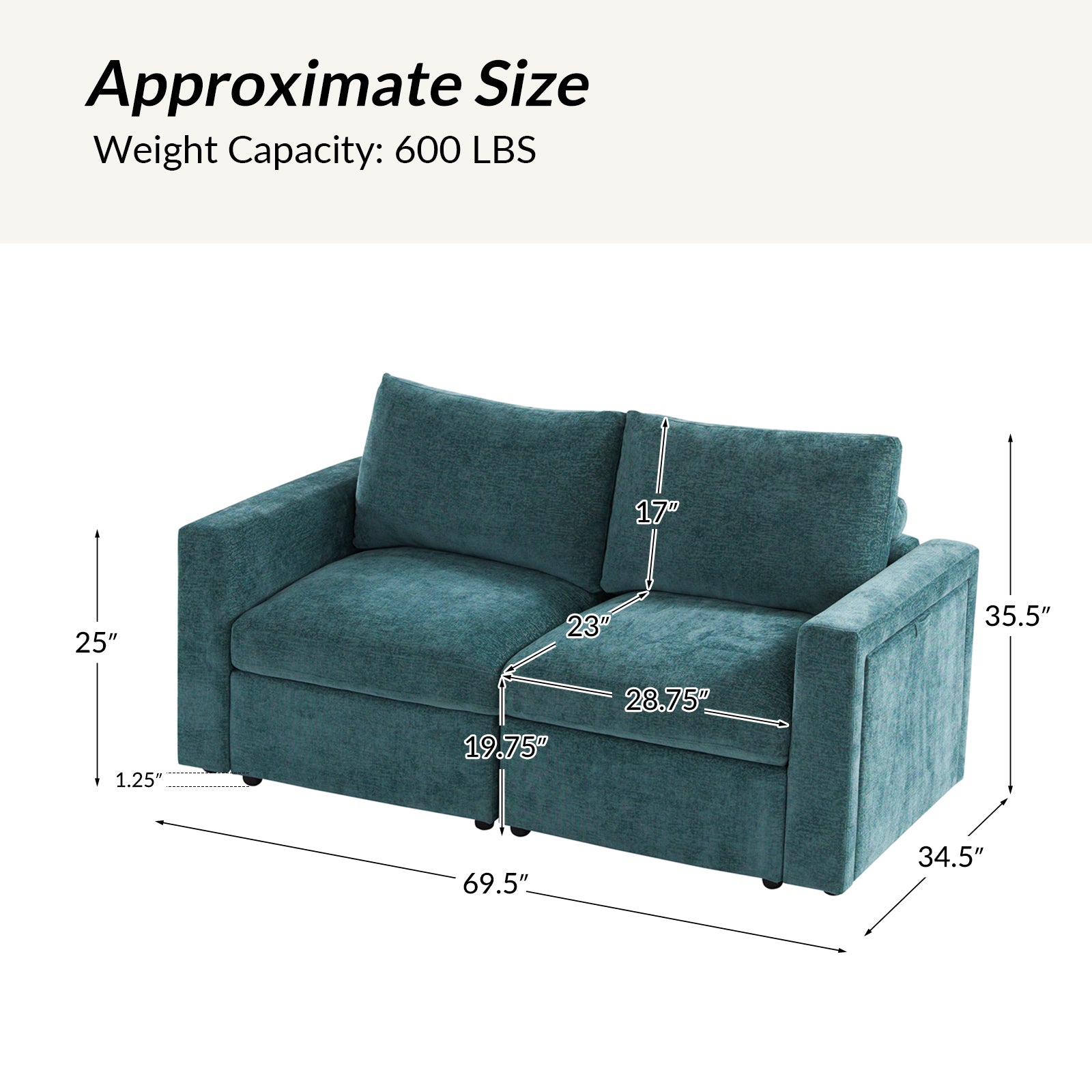 Martin Versatile Modular Comfortable Sectional Sofa with Hidden Storage