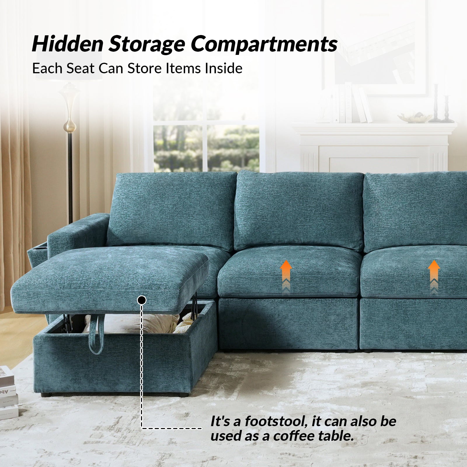 Martin 6-Seater Versatile Modular Comfortable Sectional Sofa