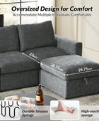 Martin Versatile Modular Comfortable Sectional Sofa with Hidden Storage