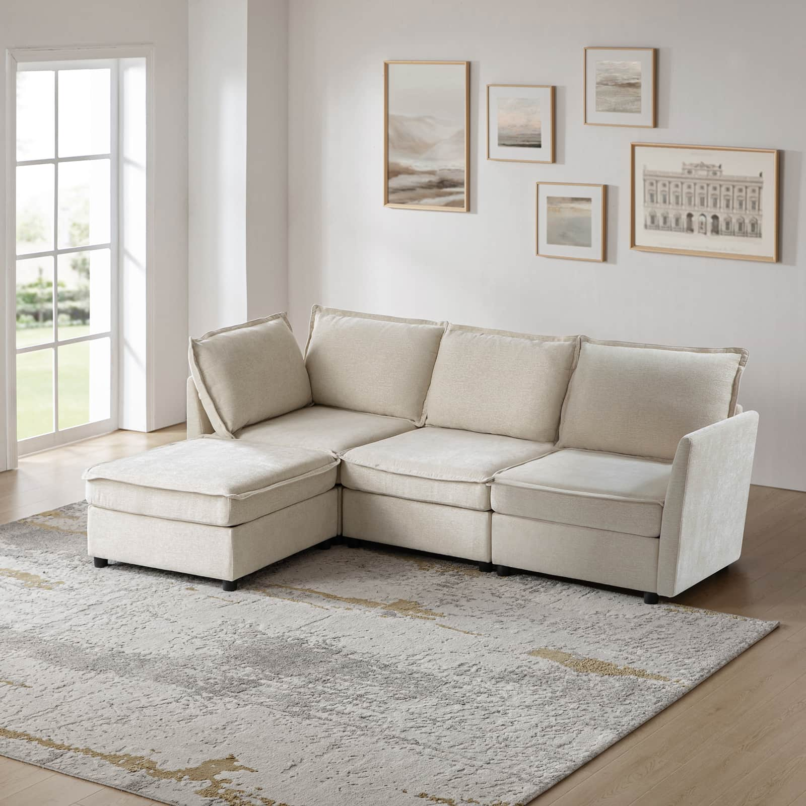 Victoria Oversized Soft Sectional Sofa with Storage