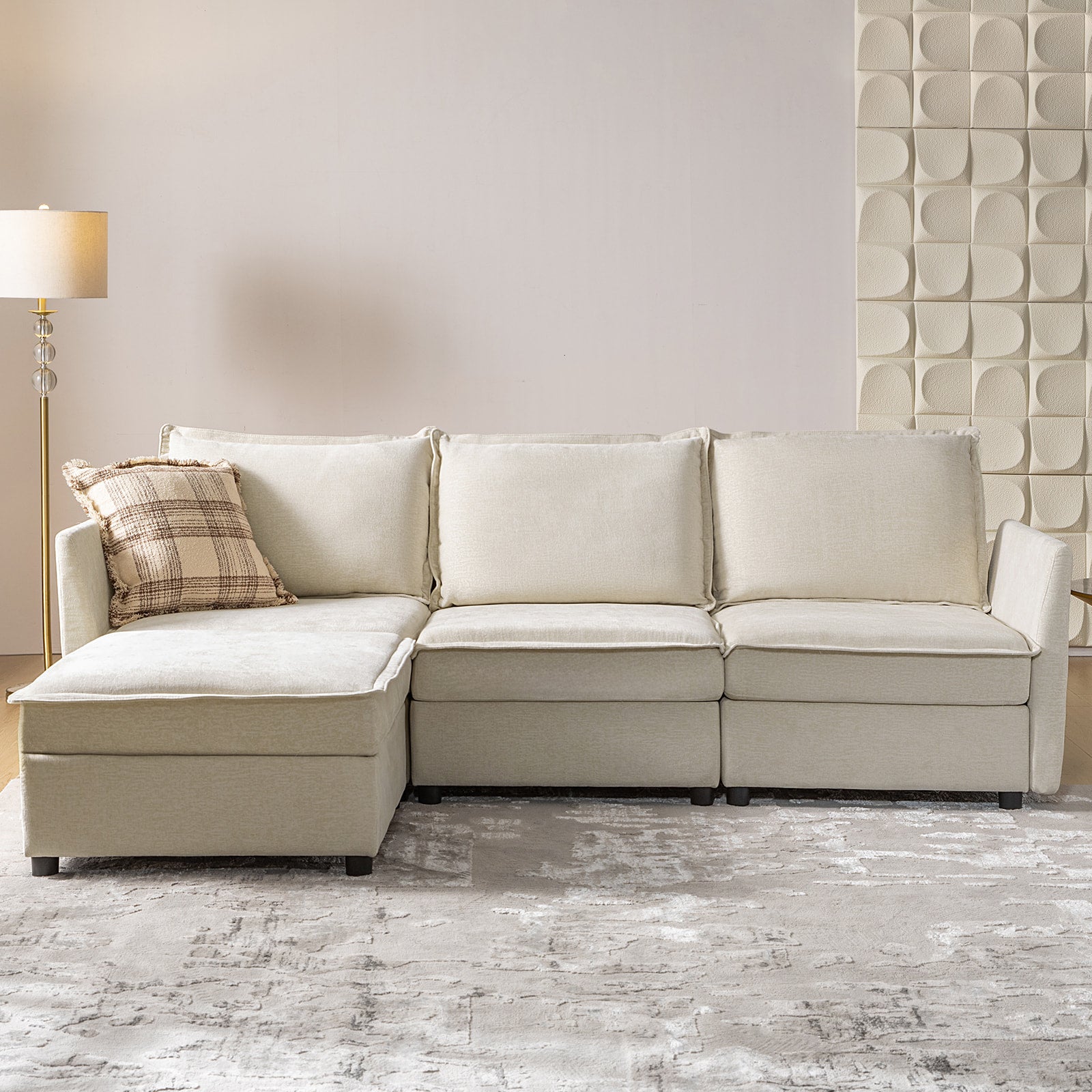 Victoria Oversized Soft Sectional Sofa with Storage