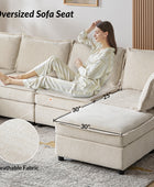  Oversized Soft Sectional Couch with Storage