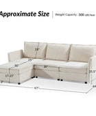 Victoria Oversized Soft Sectional Sofa with Storage