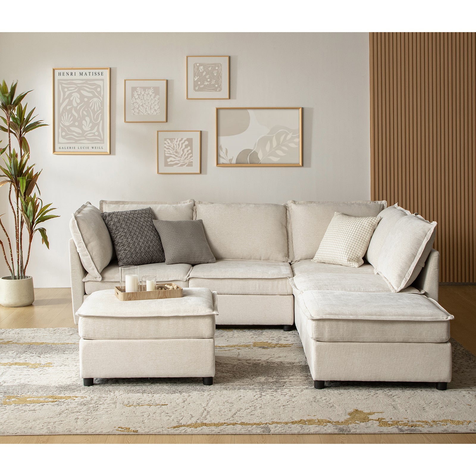 Victoria Oversized Soft Sectional Sofa with Storage