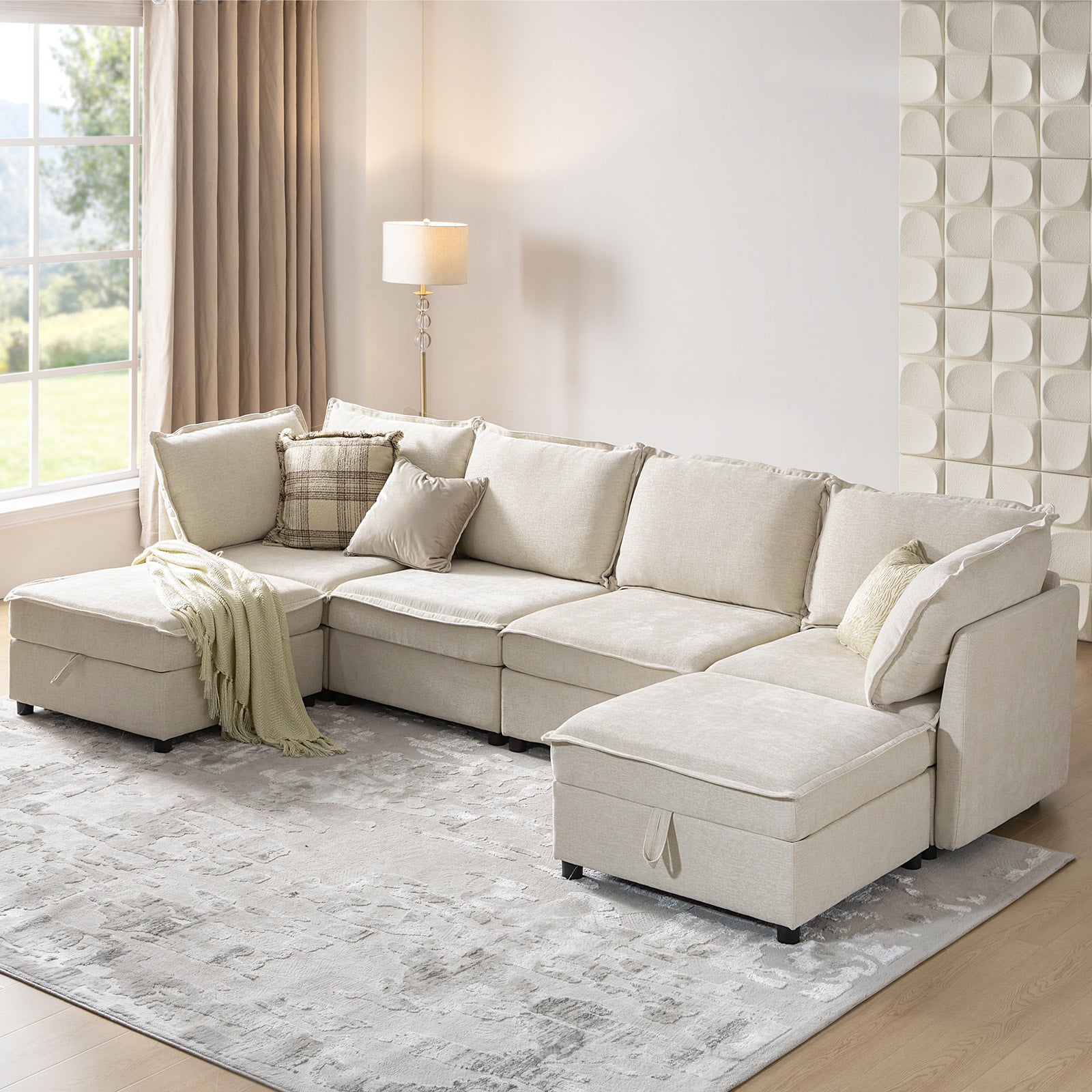 Victoria Oversized Soft Sectional Sofa with Storage