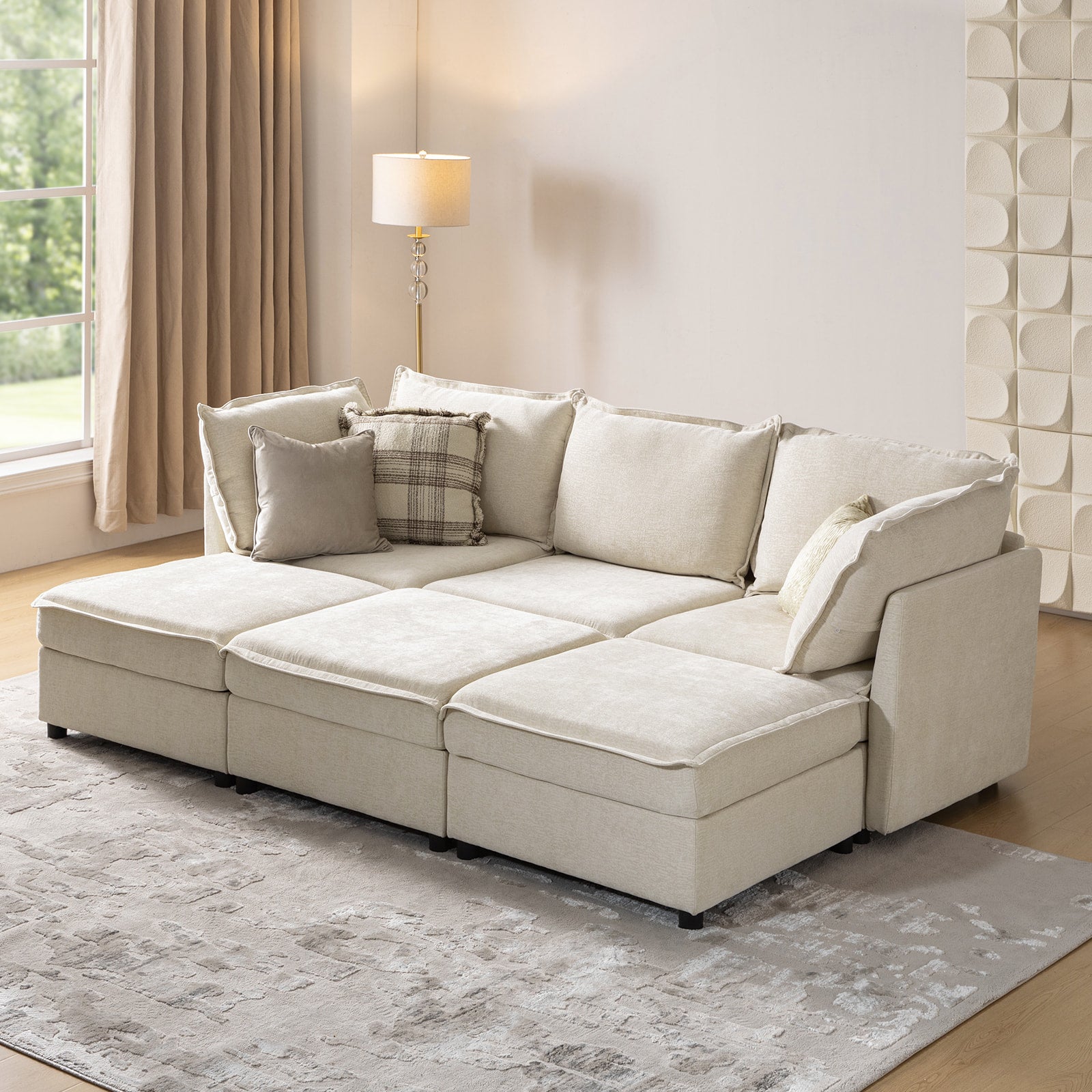 Victoria Oversized Soft Sectional Sofa with Storage