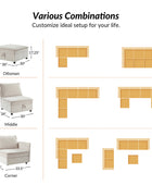  Oversized Soft Sectional Couch with Storage