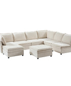 Victoria 8-Seater Soft Sectional Sofa with Storage