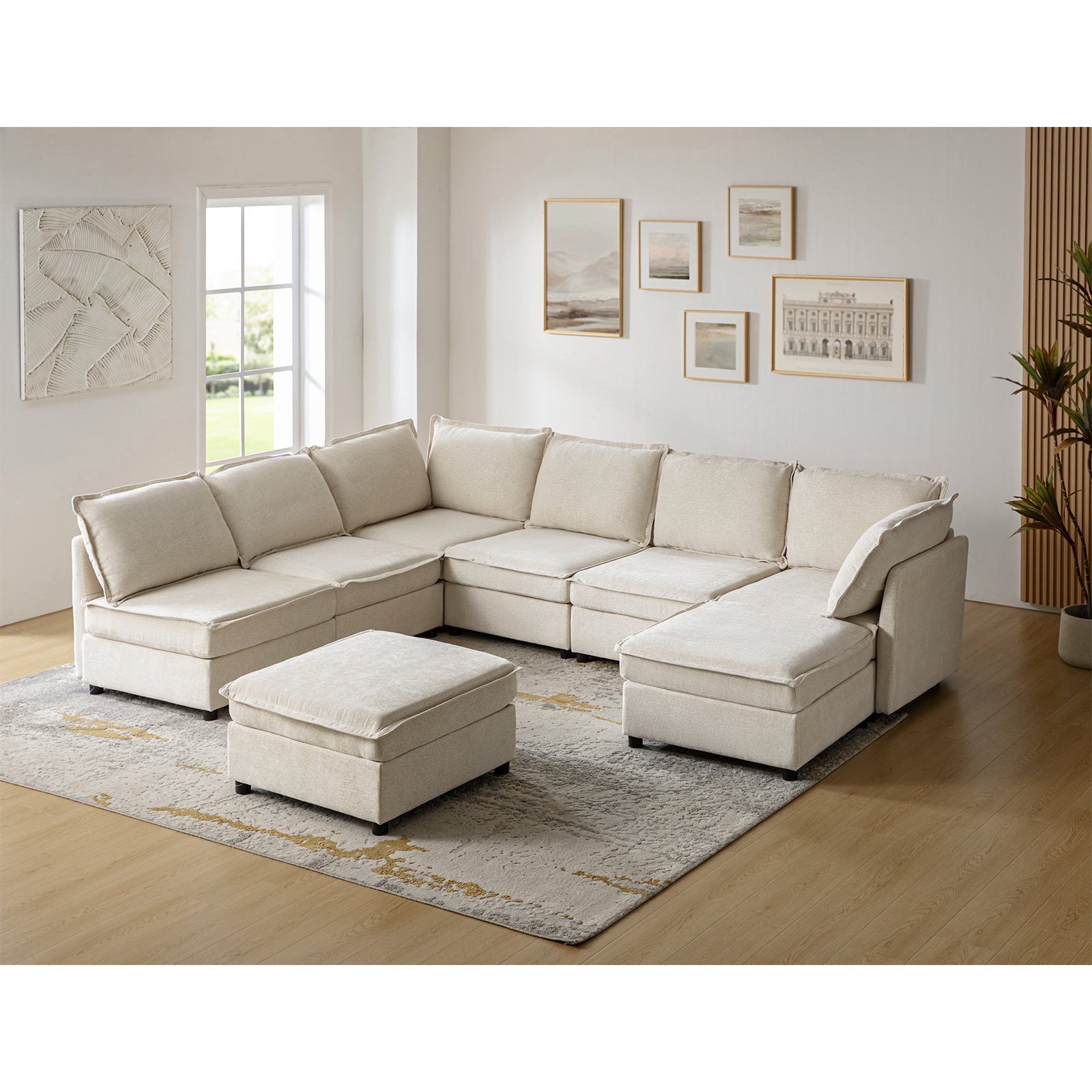 Victoria 8-Seater Soft Sectional Sofa with Storage