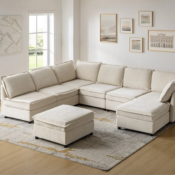 Victoria Oversized Soft Sectional Sofa with Storage