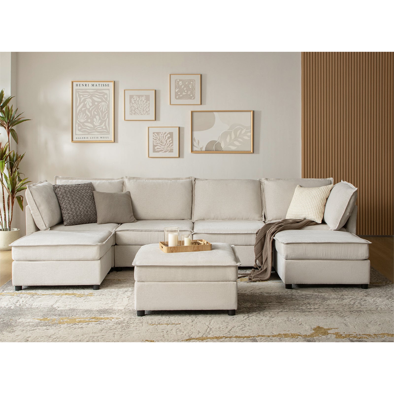 Victoria Oversized Soft Sectional Sofa with Storage