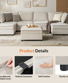 Victoria 8-Seater Soft Sectional Couch with Storage