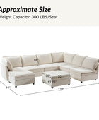 Victoria Oversized Soft Sectional Sofa with Storage