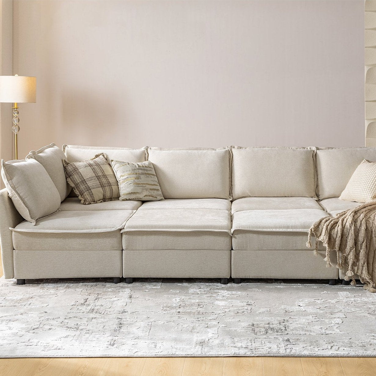 Victoria Oversized Soft Sectional Sofa with Storage