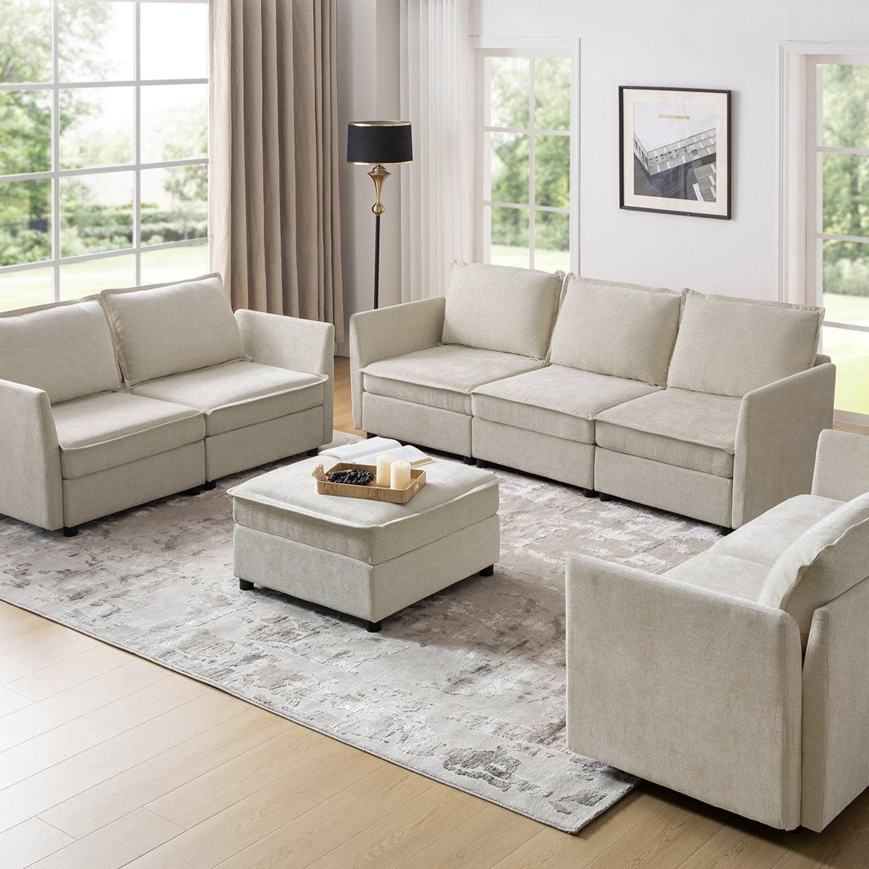 Victoria Oversized Soft Sectional Sofa with Storage