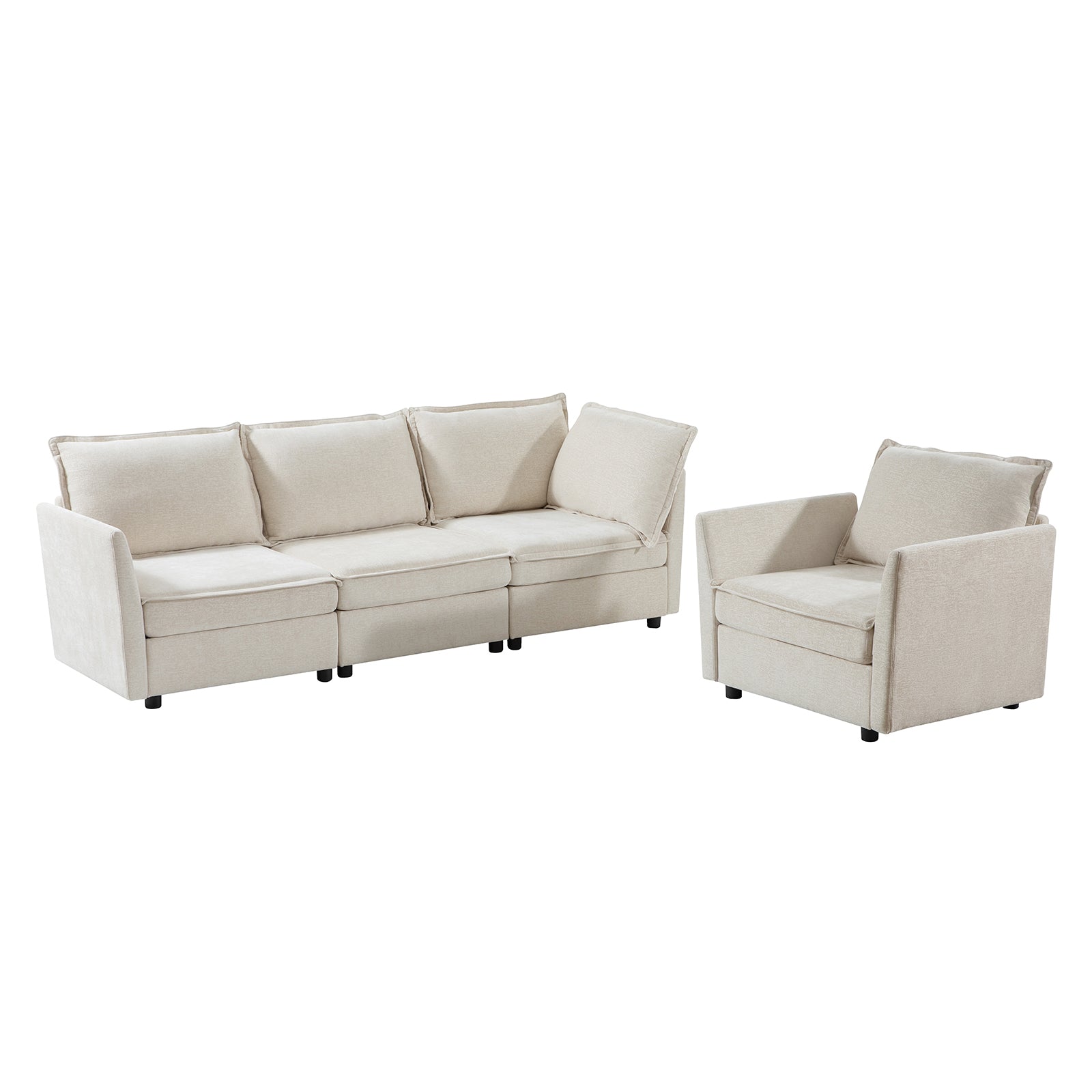 Victoria Oversized Soft Sectional Sofa with Storage