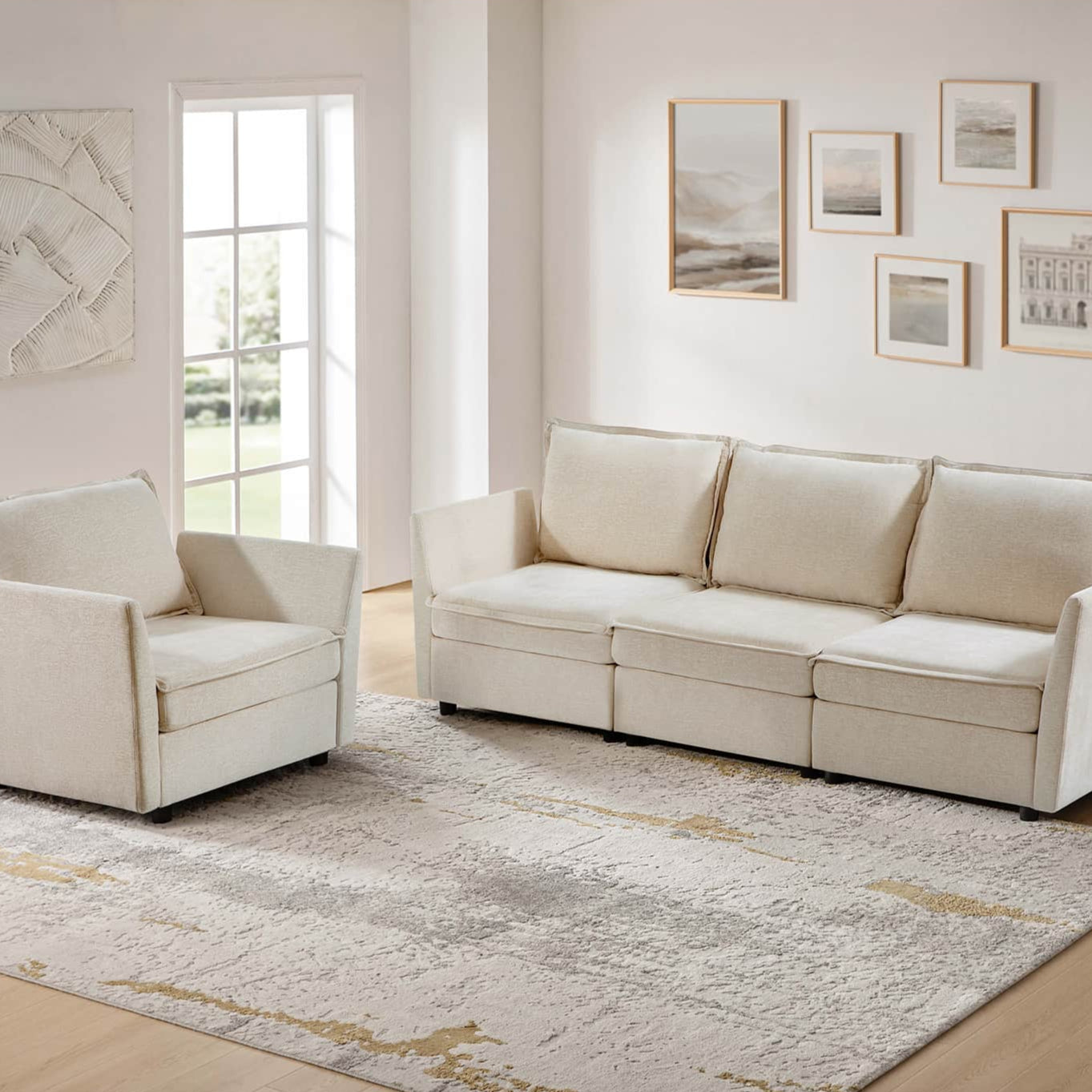 Victoria Oversized Soft Sectional Sofa with Storage