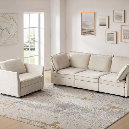 Victoria Oversized Soft Sectional Sofa with Storage