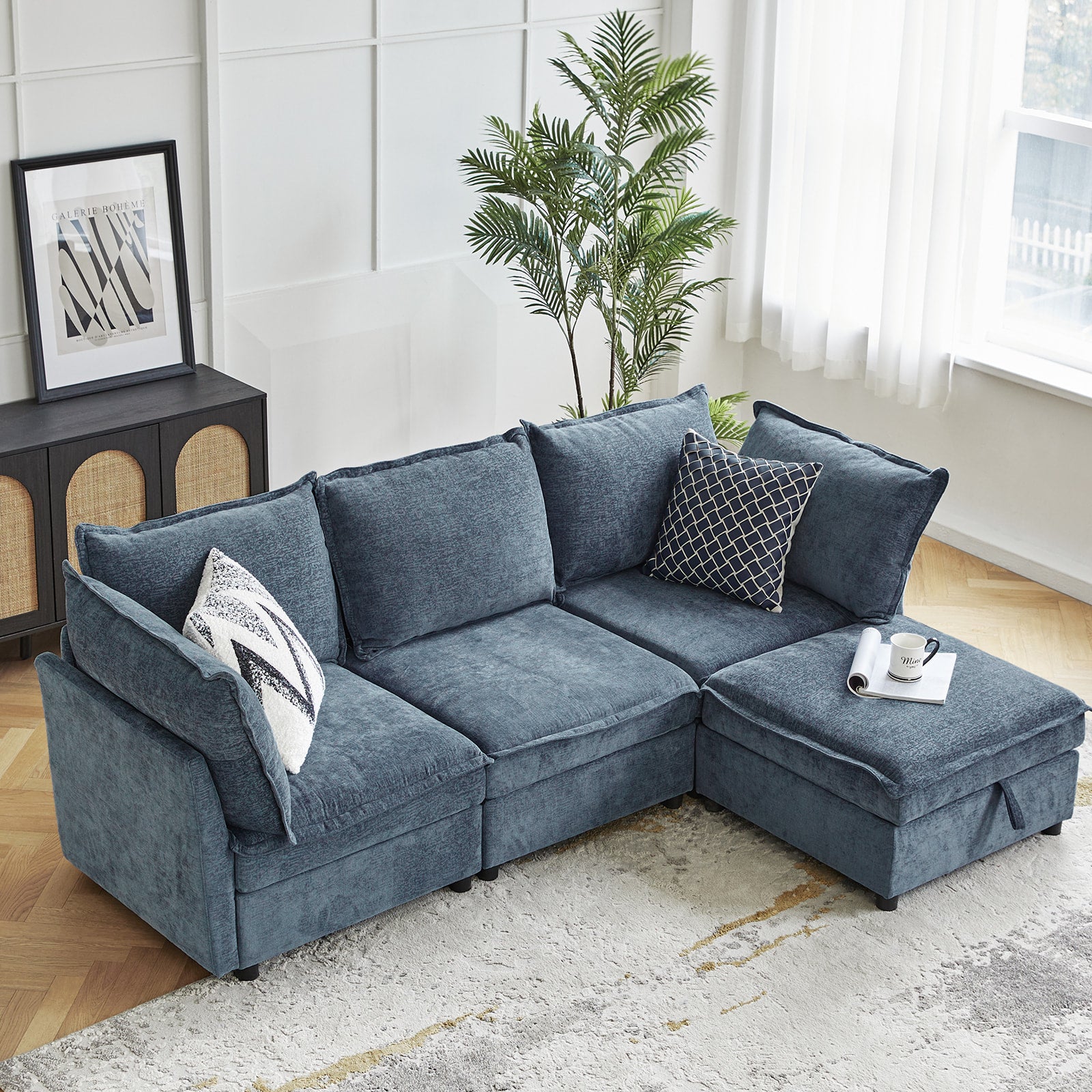 Victoria Oversized Soft Sectional Sofa with Storage