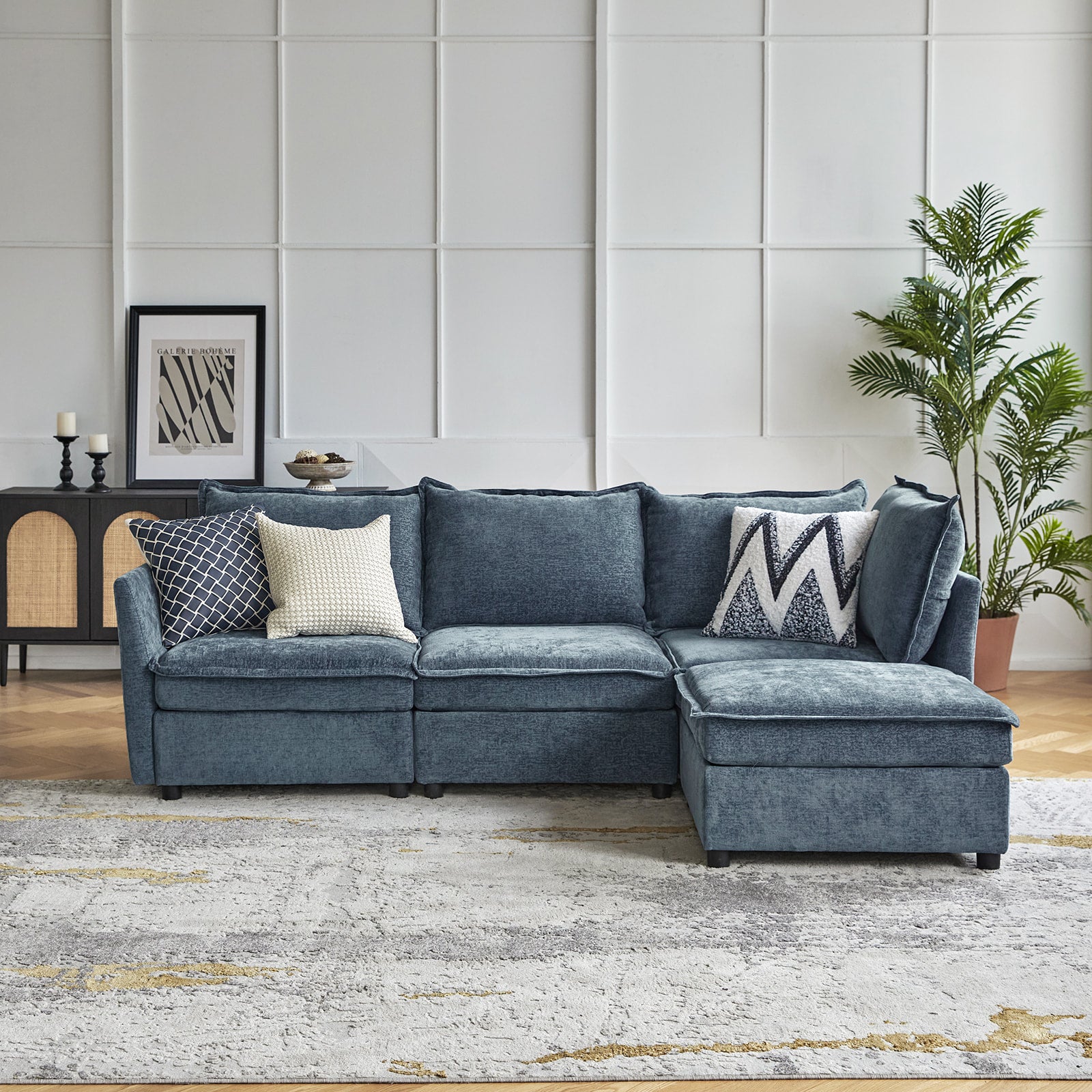 Victoria Oversized Soft Sectional Sofa with Storage