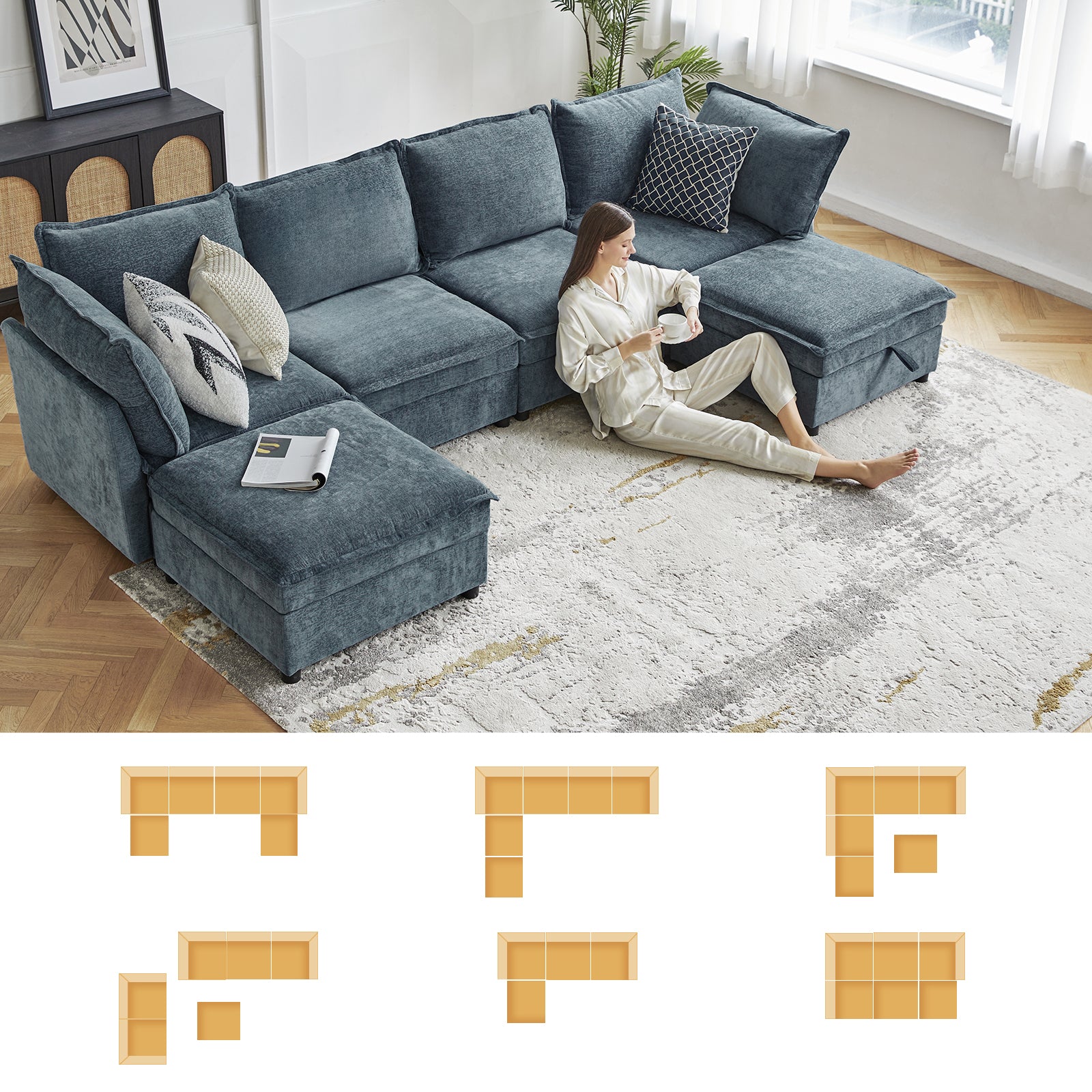 Accessories for Harmetrix Oversized Soft Sectional Couch