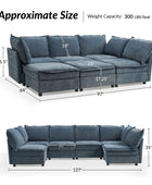 Victoria Oversized Soft Sectional Sofa with Storage