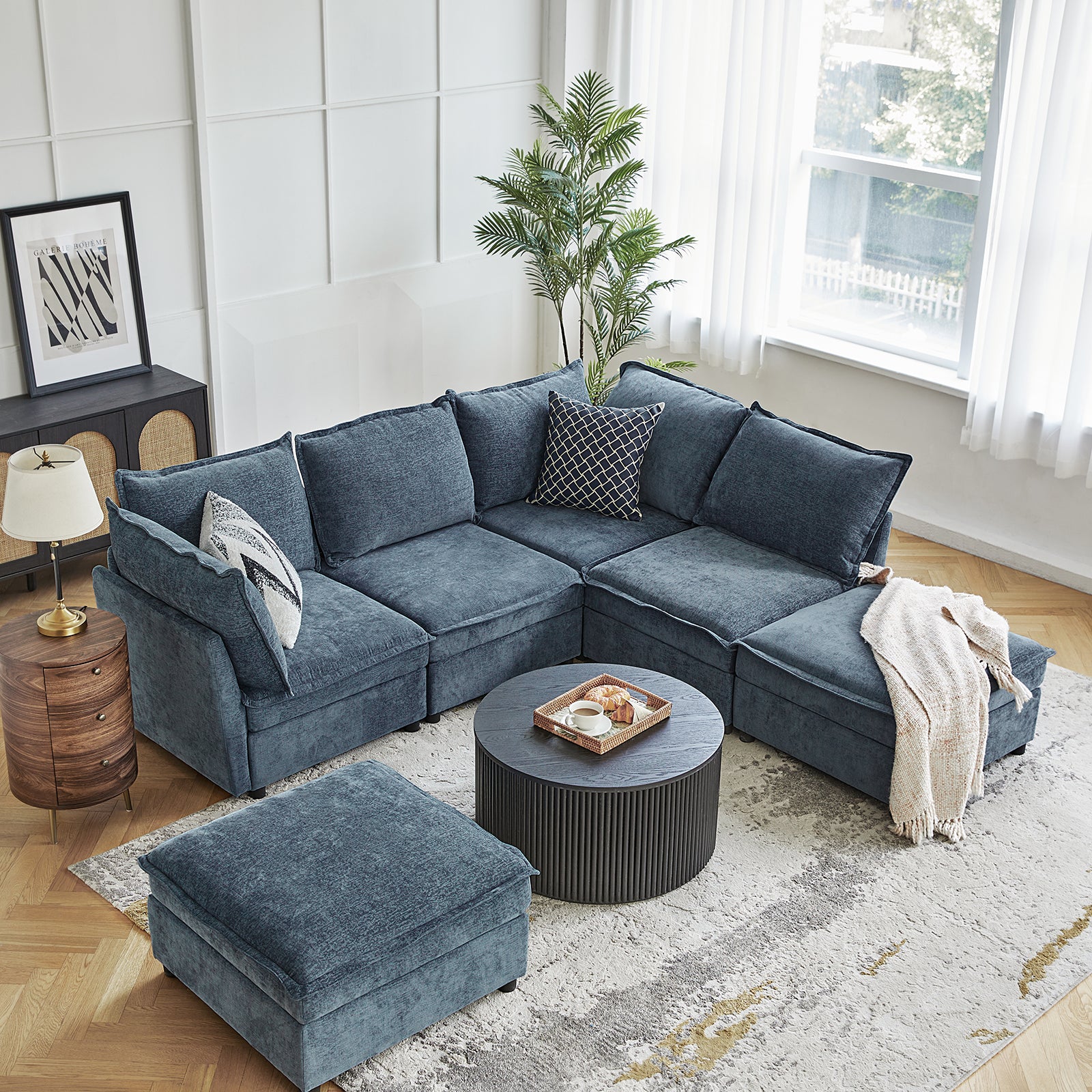 Victoria Oversized Soft Sectional Sofa with Storage