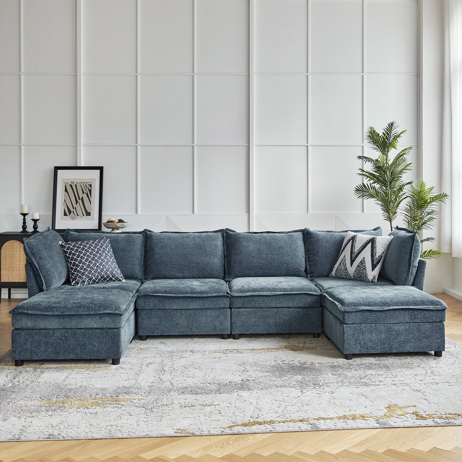 Victoria Oversized Soft Sectional Sofa with Storage