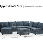 Victoria Oversized Soft Sectional Sofa with Storage