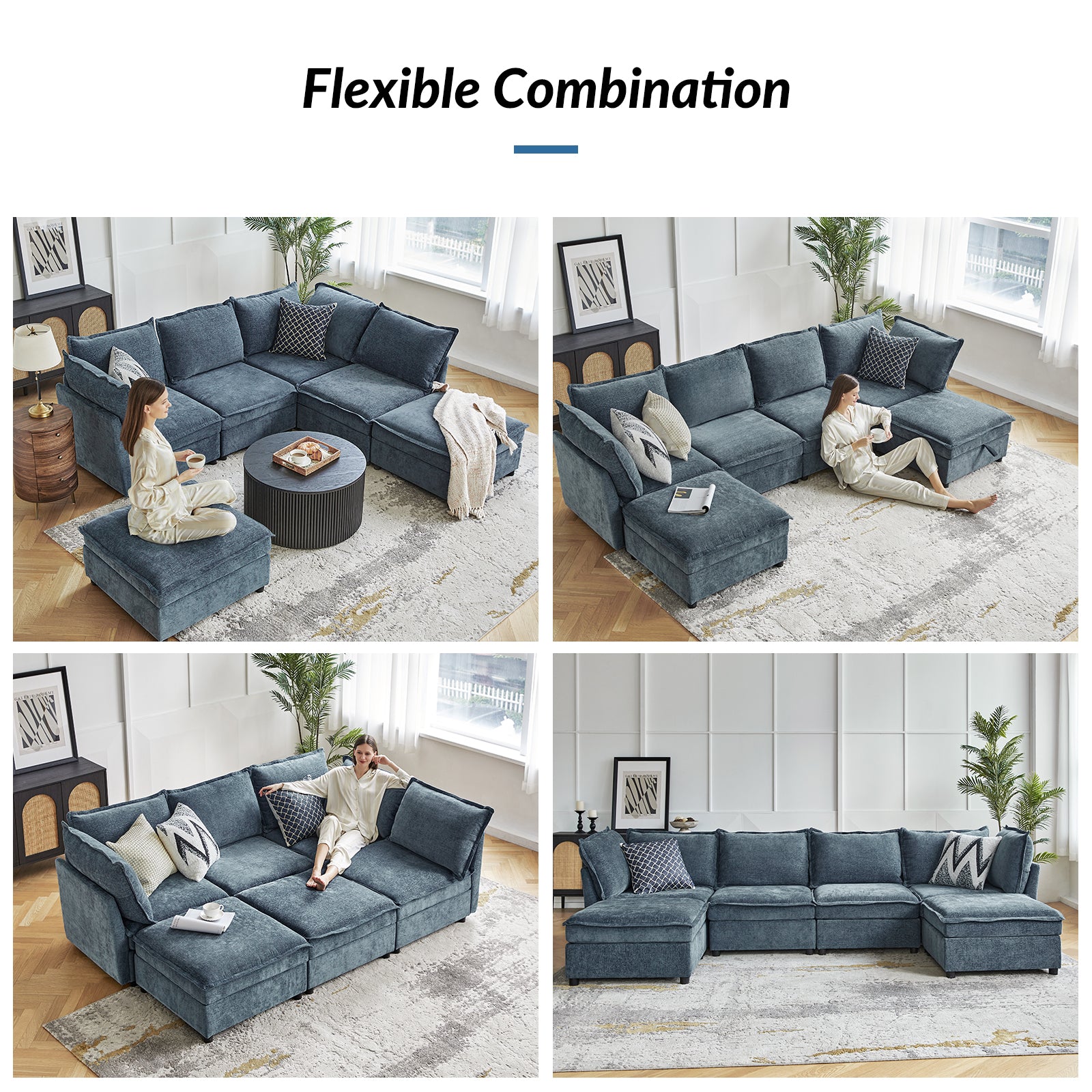 Victoria Oversized Soft Sectional Sofa with Storage