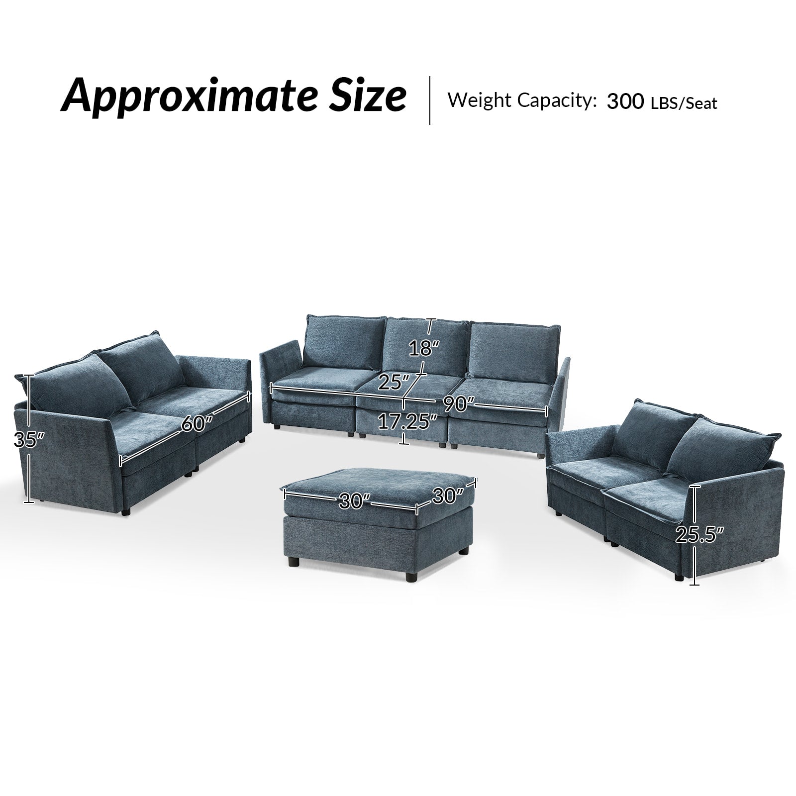 Victoria Oversized Soft Sectional Sofa with Storage