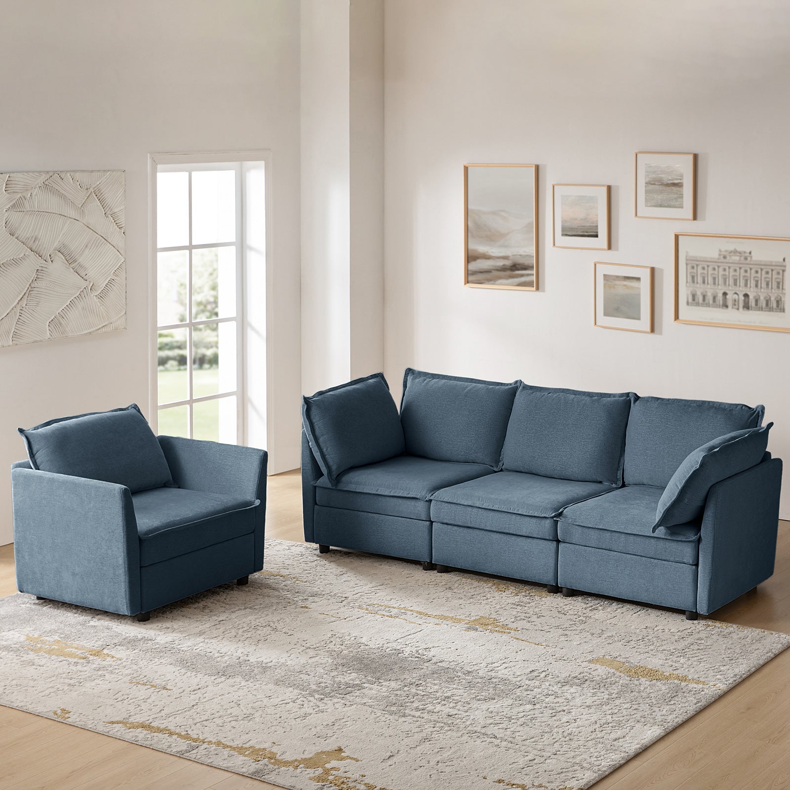 Victoria Oversized Soft Sectional Sofa with Storage